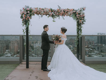 台北西區最美天際線！格萊天漾頂樓證婚「空中花園」可遠眺浪漫城景